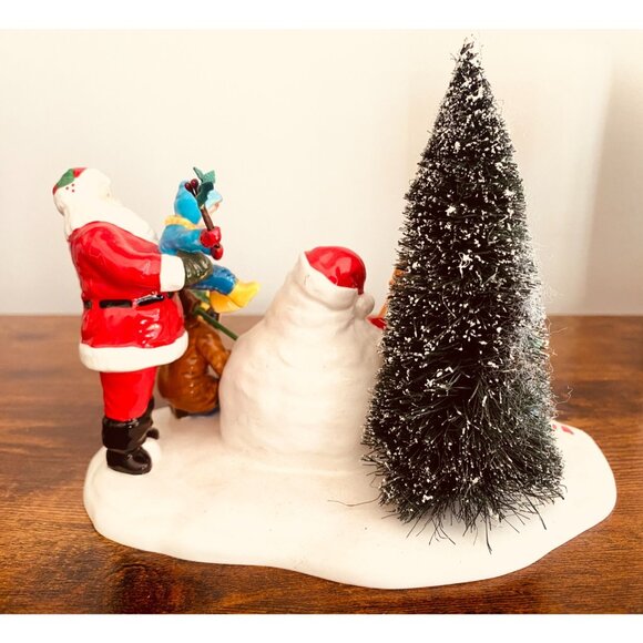 Department 56 Santa Comes To Town 1998 Original Snow Village Kids Snowman - Picture 7 of 7